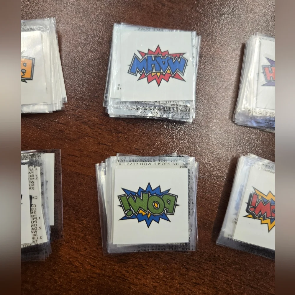 Comic Superhero Stickers & Tattoos
